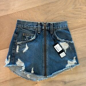 NWT LF Carmar Beatriz Denim Zipper Skirt Size 23